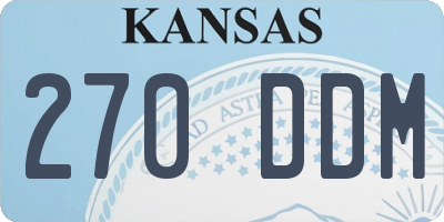 KS license plate 270DDM