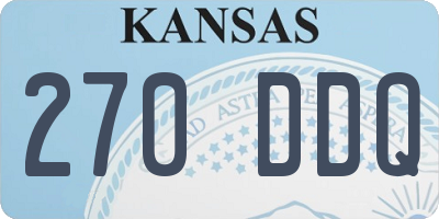 KS license plate 270DDQ