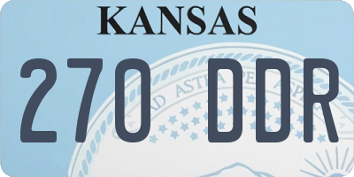 KS license plate 270DDR