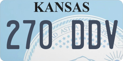 KS license plate 270DDV