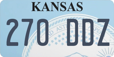 KS license plate 270DDZ