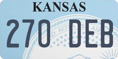 KS license plate 270DEB