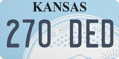 KS license plate 270DED