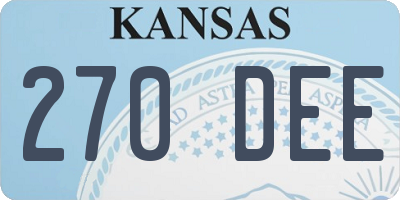 KS license plate 270DEE