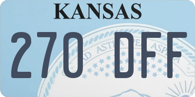 KS license plate 270DFF