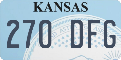 KS license plate 270DFG