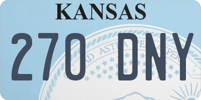 KS license plate 270DNY