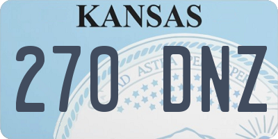 KS license plate 270DNZ