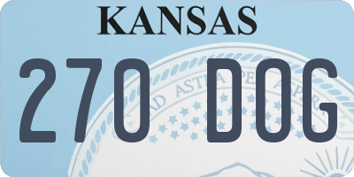 KS license plate 270DOG