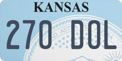 KS license plate 270DOL