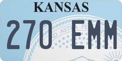 KS license plate 270EMM