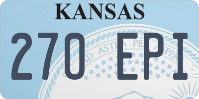 KS license plate 270EPI