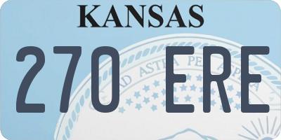 KS license plate 270ERE