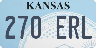 KS license plate 270ERL