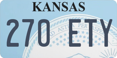 KS license plate 270ETY