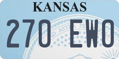 KS license plate 270EWO