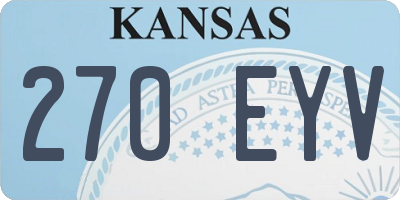 KS license plate 270EYV