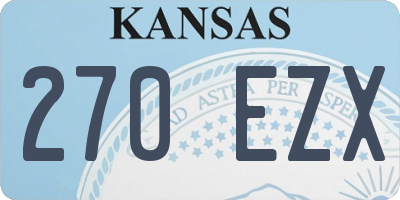 KS license plate 270EZX