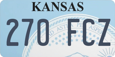 KS license plate 270FCZ