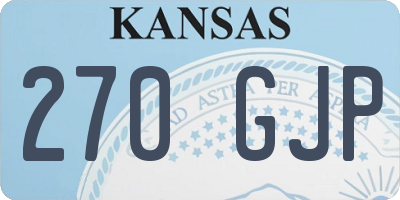 KS license plate 270GJP