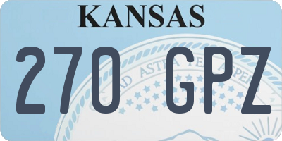 KS license plate 270GPZ
