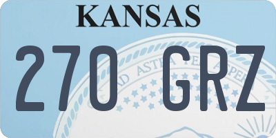 KS license plate 270GRZ