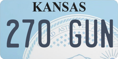 KS license plate 270GUN