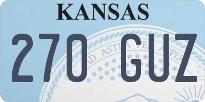 KS license plate 270GUZ