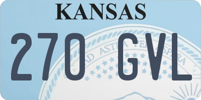 KS license plate 270GVL
