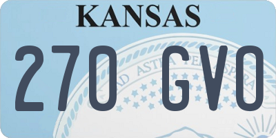 KS license plate 270GVO