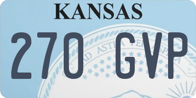 KS license plate 270GVP