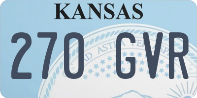 KS license plate 270GVR