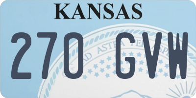 KS license plate 270GVW