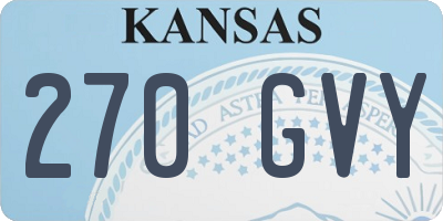 KS license plate 270GVY