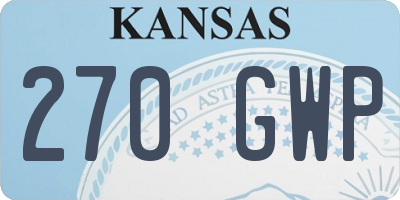 KS license plate 270GWP