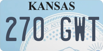 KS license plate 270GWT