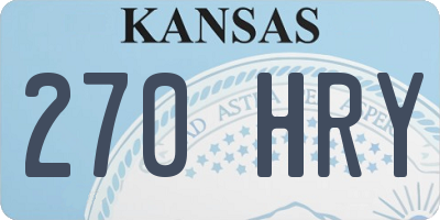KS license plate 270HRY