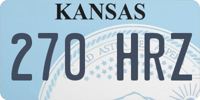KS license plate 270HRZ