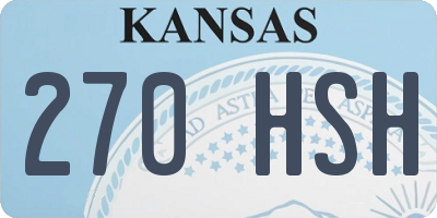 KS license plate 270HSH
