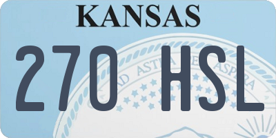 KS license plate 270HSL