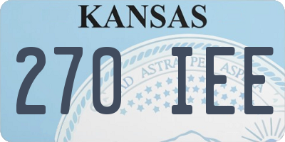 KS license plate 270IEE