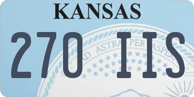 KS license plate 270IIS