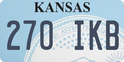 KS license plate 270IKB