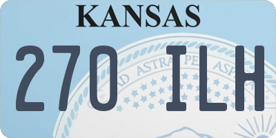 KS license plate 270ILH