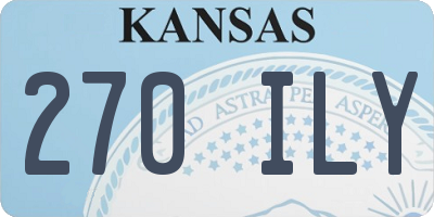KS license plate 270ILY