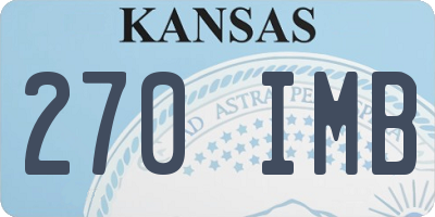 KS license plate 270IMB