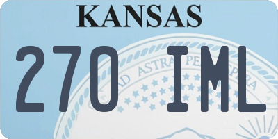 KS license plate 270IML