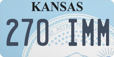 KS license plate 270IMM