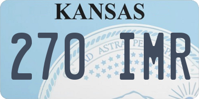 KS license plate 270IMR
