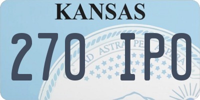 KS license plate 270IPO